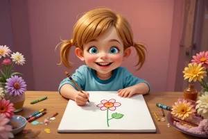 آموزش نقاشی گل در 4 مرحله ساده