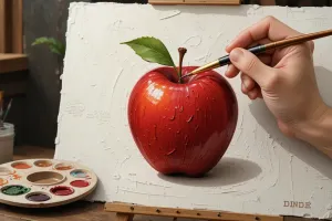 آموزش مرحله ای نقاشی سیب قرمز در ۷ گام ساده