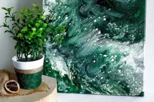 آموزش مرحله ای تزیین گلدان با کنف و کاموا