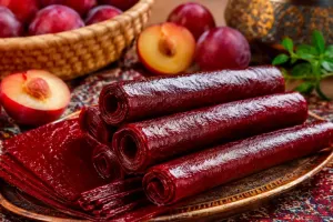 طرز تهیه لواشک آلو قرمز در آفتاب و فر + راز نچسبیدن و خوشرنگ شدن