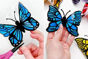 با یک بطری پلاستیکی، انگشتر پروانه ای بسازید و هدیه بدهید!