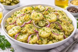 طرز تهیه سالاد سیب زمینی و پیاز؛ یک سالاد ساده، خوشمزه و سیرکننده