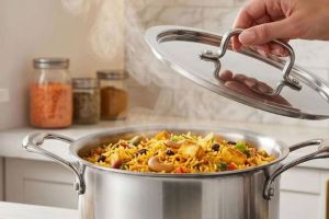 طرز تهیه پلو مخلوط با قلقلی مرغ؛ پلویی رنگارنگ و خوشمزه برای ناهار و شام