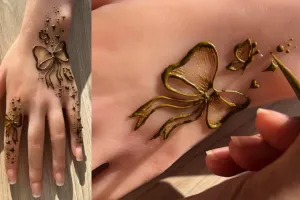 طرح حنا به سبک پاپیون ناز