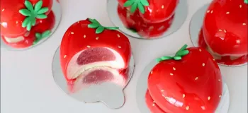 طرز تهیه دسر حرفه ای با ژله توت فرنگی