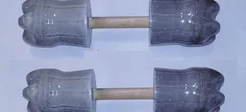 آموزش ساخت دمبل حرفه ای با بطری نوشابه و سیمان