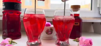 شربت گل محمدی / طرز تهیه شربت گل محمدی شفاف + راز نگهداری آن