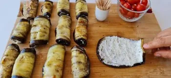 طرز تهیه رولت بادمجان بدون نیاز به سرخ کردن