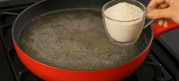 جو دوسر را به آب جوش اضافه کنید / طرز تهیه نان جو رژیمی بدون آرد، بدون مخمر و بدون روغن