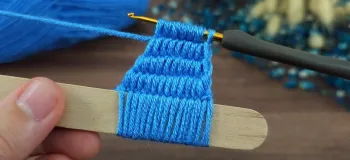 نحوه بافت گل با چوب بستنی: مناسب تزئین لباس