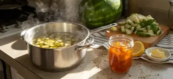 طرز تهیه مربای خوشمزه با پوست هندوانه به روشی خلاقانه