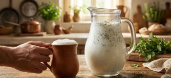 طرز تهیه دوغ گازدار خانگی؛ با روش ۳ قلمی طبیعی بدون قند و نخود