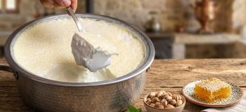 طرز تهیه ماست سفت قالبی با سرشیر ضخیم و بافت خامه ای