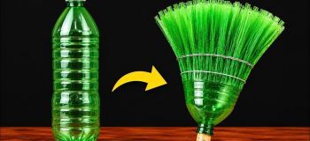 ساخت جارو دسته دار با بطری پلاستیکی برای باغ و ویلا