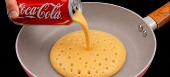 تخم مرغ + نوشایه / طرز تهیه پنکیک پفکی و متفاوت با ترکیب نوشابه و تخم مرغ