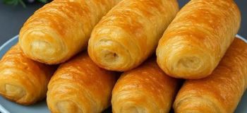 آرد + آب: طرز تهیه پیراشکی گوشت با خمیر نرم و لایه ای
