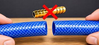 نحوه اتصال دو لبه شلنگ باغبانی برای بلندتر شدن بدون رابط و چسب