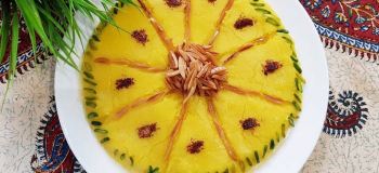 طرز تهیه حلوای آرد برنج شیرازی مجلسی و کشدار با عطر زعفران و گلاب