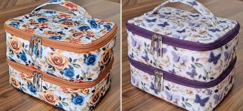 آموزش دوخت نظم دهنده دو طبقه پارچه ای به روش خیلی ساده