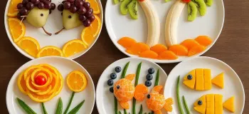 ۶ ایده شگفت انگیز برای تزئین میوه؛ هنر برش و مجسمه سازی با میوه های رنگارنگ