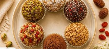 چهار نوع توپک انرژی زا مخصوص قبل از تمرین / بدون شکر افزوده، مقوی و خوشمزه
