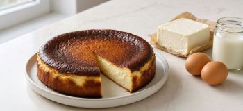 طرز تهیه چیز کیک سن سباستین دسر مشهور اسپانیایی با چند ماه ساده