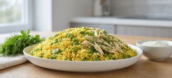 طرز تهیه باقالی پلو با مرغ ریش ریش؛ یک پلوی اصیل و مجلسی