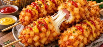 طرز تهیه کورن داگ سیب زمینی؛ یه میان وعده خوشمزه با مواد ساده