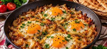 طرز تهیه نیمرو پیاز طلایی؛ با ۲ قلم مواد یه صبحونه محشر درست کن!
