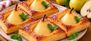 طرز تهیه شیرینی گلابی با خمیر هزارلا؛ آسان، خوش عطر و مجلسی