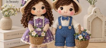 بافت عروسک دختر و پسر با قلاب؛ آموزش گام به گام برای همه