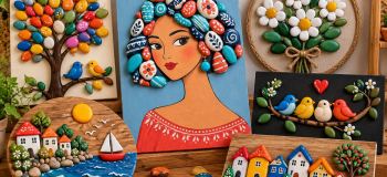 چند ایده خلاقانه برای ساخت تزیینات دیواری با سنگ های رنگ آمیزی شده