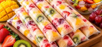 طرز تهیه بستنی میوه ای شیری در کیسه فریزر؛ با چند میوه ساده، خنک و خوشمزه!