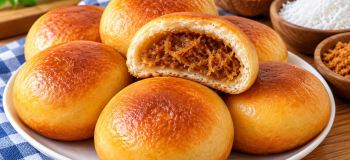 طرز تهیه نان مغزدار نارگیلی در تابه؛ بدون فر و تخم مرغ، نرم و طلایی