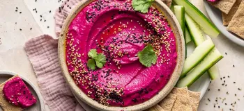 هوموس چغندر، یک پیش غذای خوشمزه و سرشار از مواد مغذی!