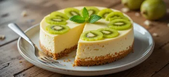 طرز تهیه دسر کرم چیز کیوی خوشمزه و ساده