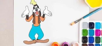 آموزش فوق العاده آسان نقاشی شخصیت کارتونی گوفی