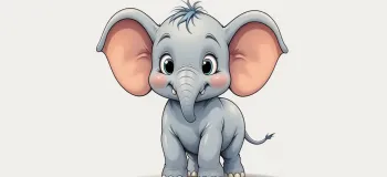 آموزش نقاشی فیل کوچولو در ۶ مرحله ساده