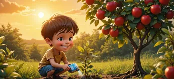 داستان رشد متئو و درخت سیب برای کودکان