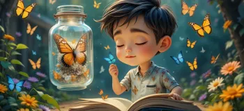 داستان کودکانه آزادی پروانه ها و درس مهربانی