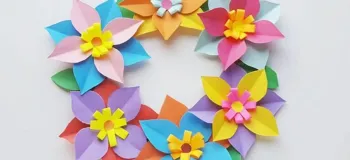 آموزش ساخت کاردستی تاج گل کاغذی برای کودکان
