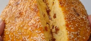 طرز تهیه نان صبحانه کشمشی بدون فر؛ بدون خمیرمایه و ورز دادن