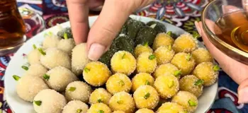 تهیه شیرینی توت بادام و پسته یک شیرینی نوستالژی / شیرینی بسیار خوشمزه توت