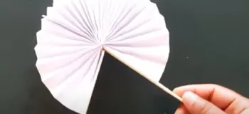 ساخت کاردستی بادبزن کاغذی / کاردستی آسان بادبزن
