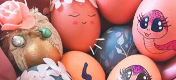 آموزش نقاشی و کالیگرافی روی تخم مرغ های هفت سین!