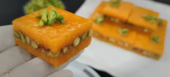 اسلایس نارگیل پسته ترکیبی فوق العاده از باقلوا و لوز با طعمی منحصر به فرد مخصوص عید با تمام نکات ریز