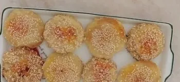 سیب زمینی آرد برنج کنجد به میان وعده خوشمزه!
