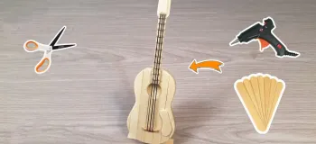 ساخت مینی گیتار با چوب بستنی!