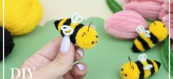 راز ساخت زنبورهای بامزه پوم پوم با نخ!