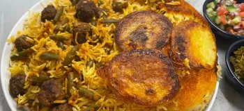 طرز تهیه لوبیا پلو به روشی متفاوت با گوشت قلقلی بسیار لذیذ به ساده ترین روش!